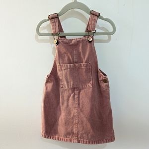 Zara Mauve Jumper Overall Denim Dress
